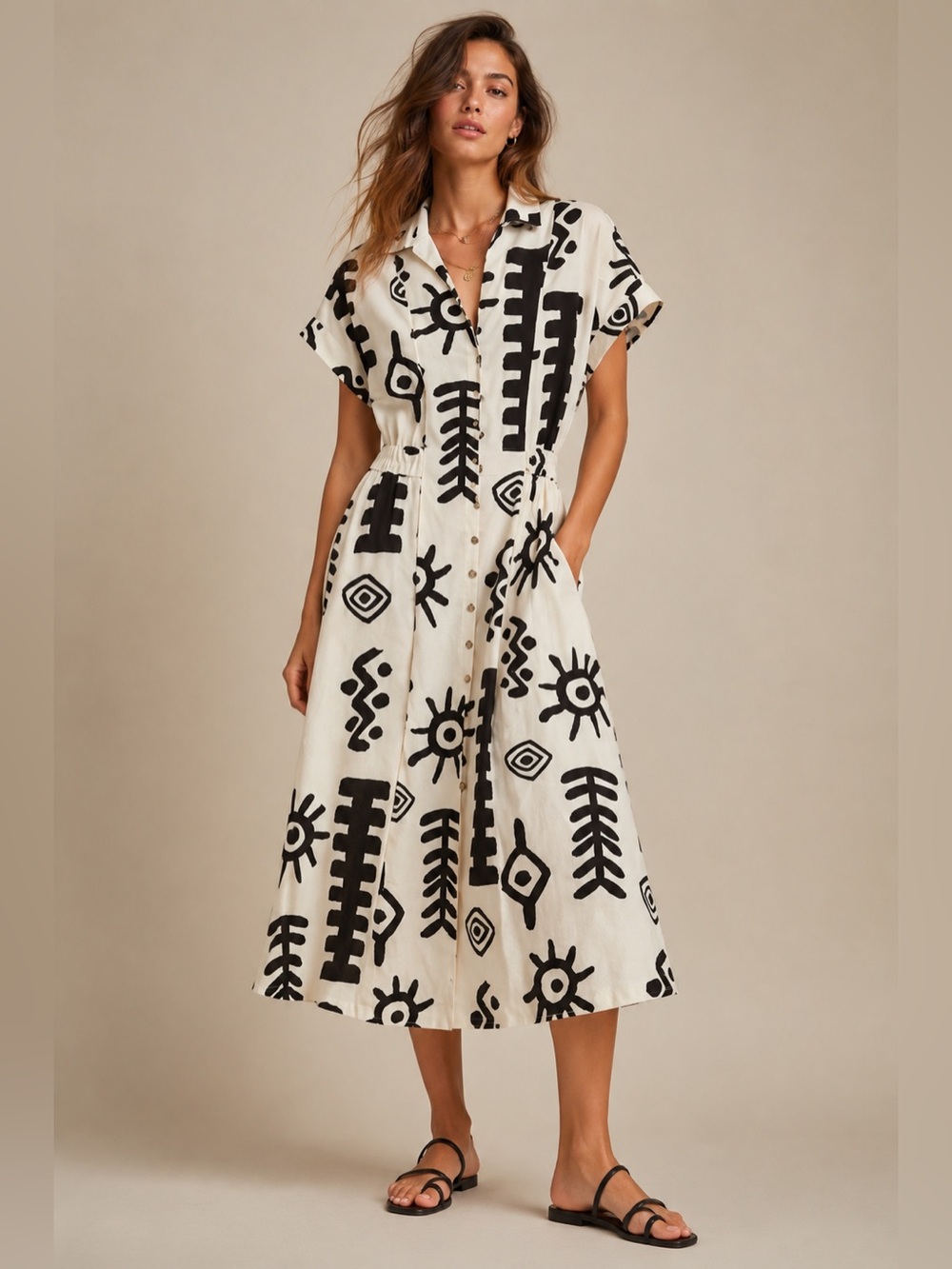 #65 New! Evil Eye Boho Cotton Dress